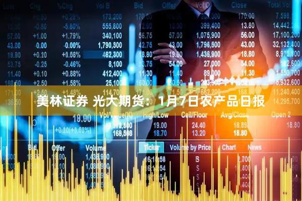 美林证券 光大期货：1月7日农产品日报